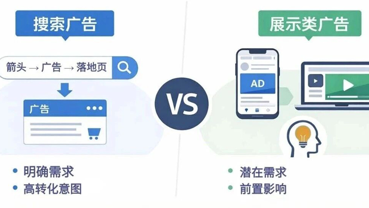 搜索广告 VS 展示类广告：不是谁更好，而是谁更适合你现在的阶段