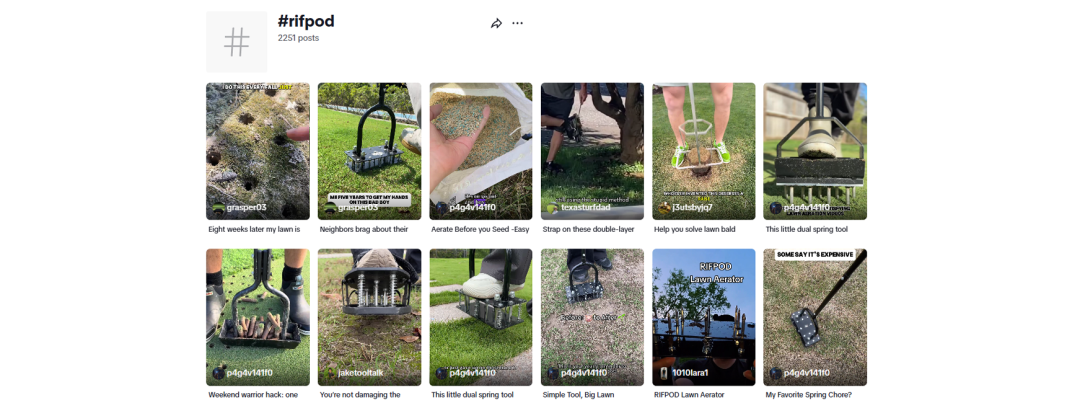 海外红人营销|一战封神！它靠“草坪打孔”在TikTok年揽320万！