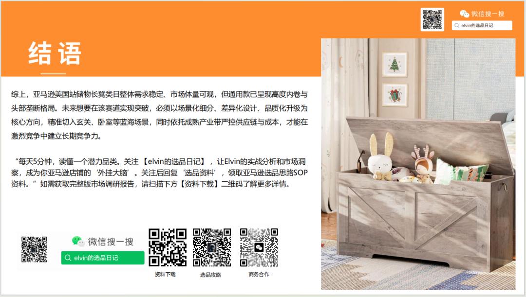 亚马逊选品日记第26期：储物长凳家具市场调研报告
