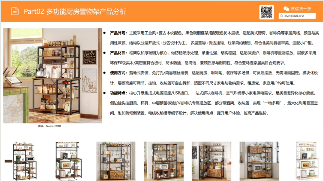 亚马逊选品日记第27期：厨房置物架市场调研报告（细分小场景，打造收纳美学）