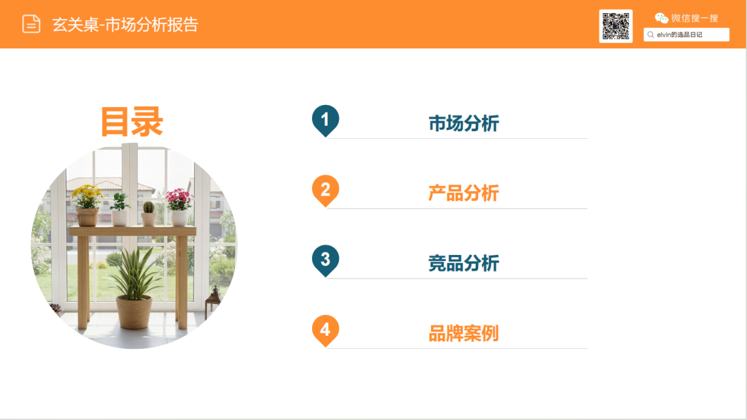 亚马逊选品日记第25期：玄关桌家具市场调研报告