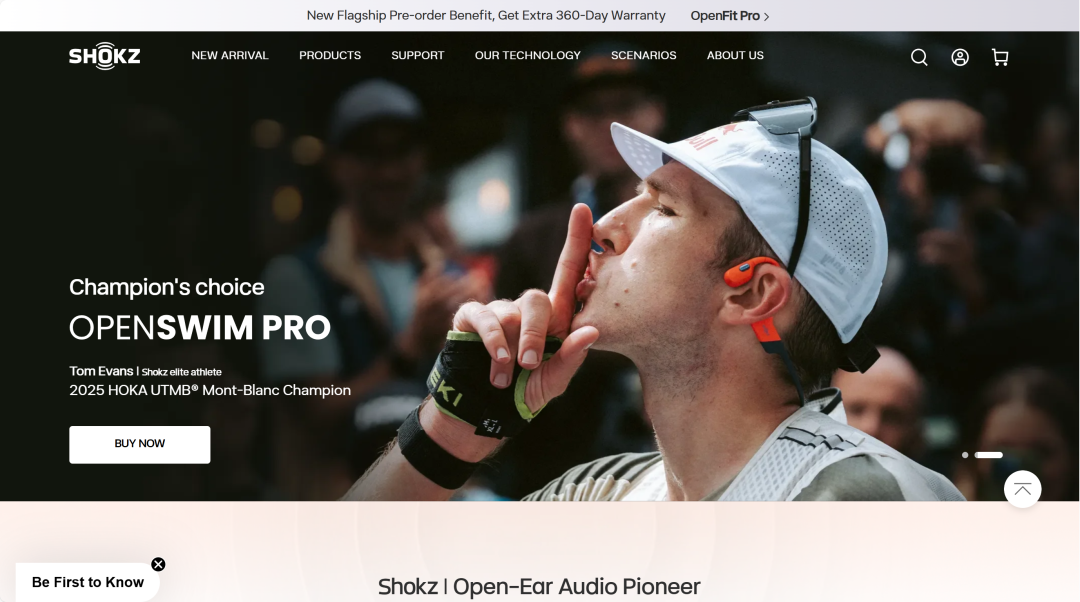 Shokz独立站案例：如何打造全球领先的开放式耳机品牌