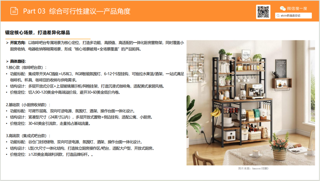 亚马逊选品日记第27期：厨房置物架市场调研报告（细分小场景，打造收纳美学）