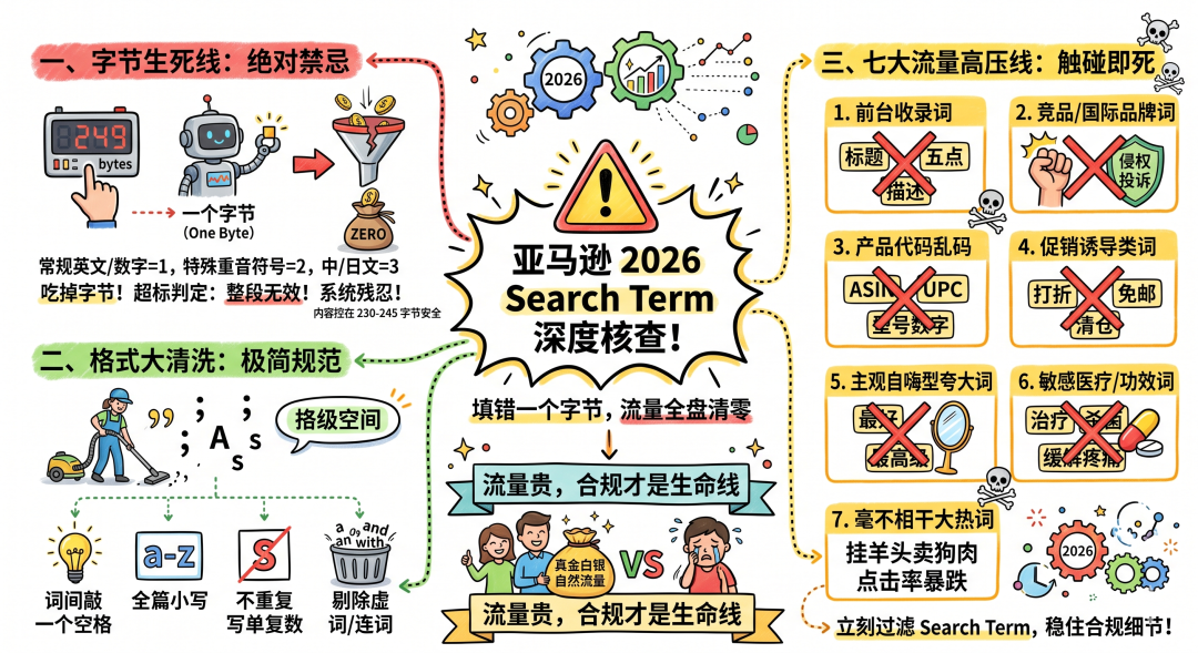 亚马逊Search Term填写规则全面收紧！填错一个字节，隐藏流量直接清零