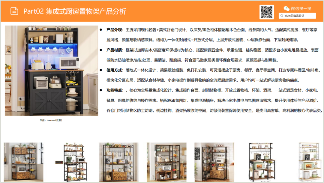 亚马逊选品日记第27期：厨房置物架市场调研报告（细分小场景，打造收纳美学）