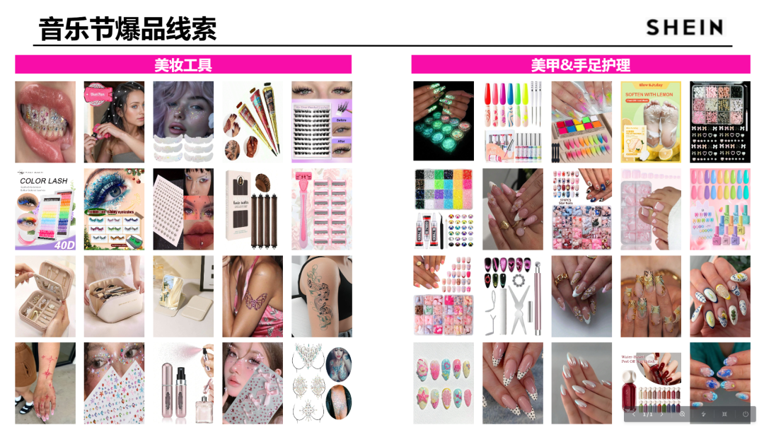 音乐节季热度拉满：SHEIN上这类美妆工具&amp;美甲，最容易跑出爆款
