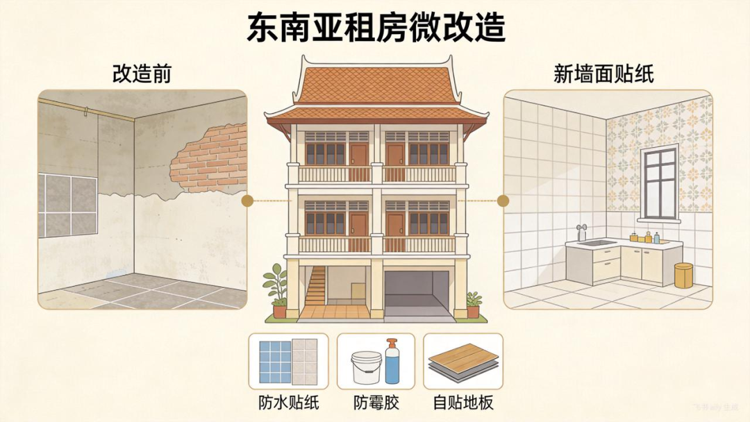 东南亚出租屋翻新视频爆了，带火一整条跨境家居品类线