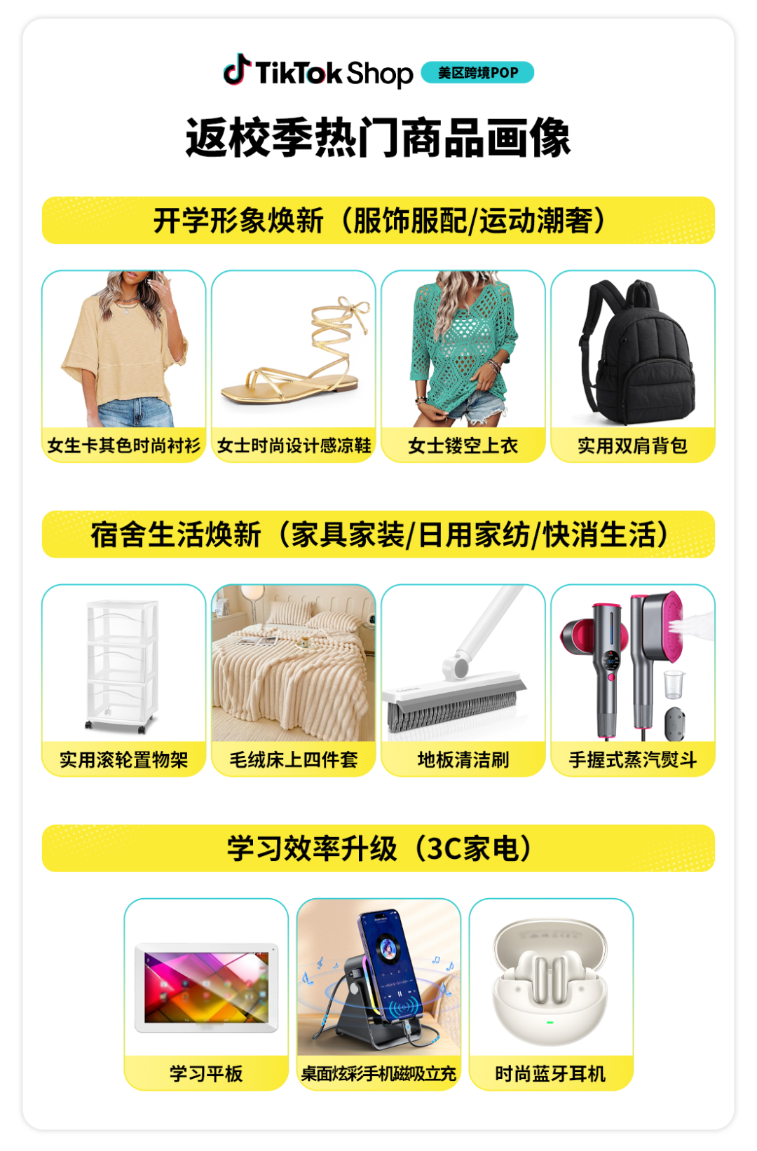 跨境POP商家8月最高爆发机会！TikTok Shop美区返校季大促即将开启！