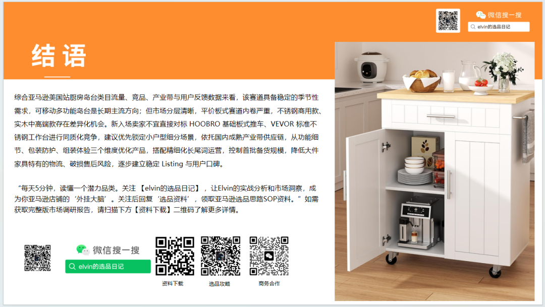 亚马逊选品日记第34期：家具篇—厨房岛台市场调研报告（看似蓝海，实则暗藏玄机）