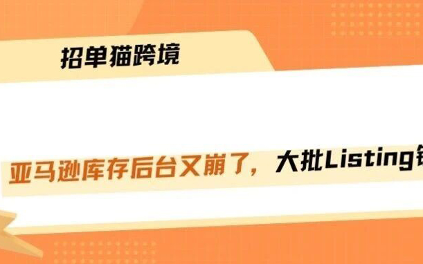 亚马逊库存页面又崩了！卖家后台变白板，差点以为链接挂了！