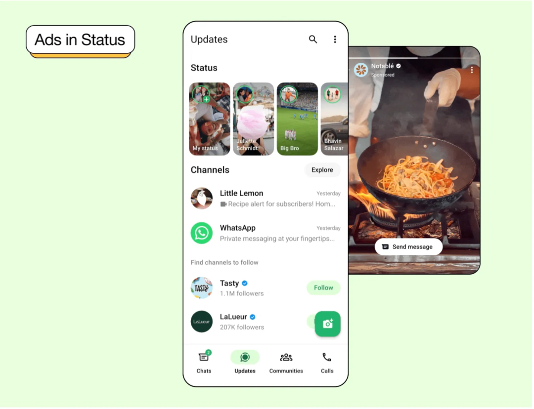 WhatsApp 动态版位广告：欧洲投手的新战场