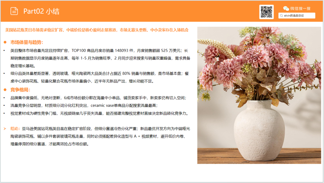 亚马逊选品日记第37期：花瓶类目市场洞察报告（细分器皿破新局，美式软装轻突围）