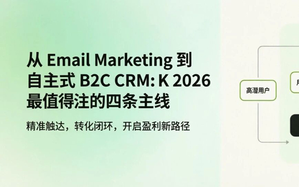 从 Email Marketing 到自主式 B2C CRM：K 2026 最值得关注的四条主线