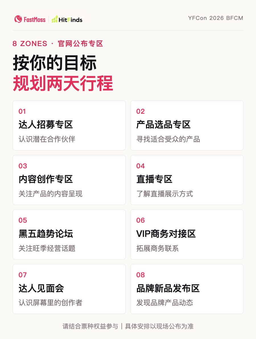 明天见！YFCon黑五网一&amp;圣诞专场，这份参会指南请收好