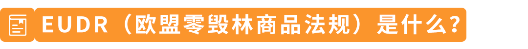 2026年12月30日起欧盟零毁林商品法规（EUDR）生效，使用亚马逊发票计划卖家重点关注